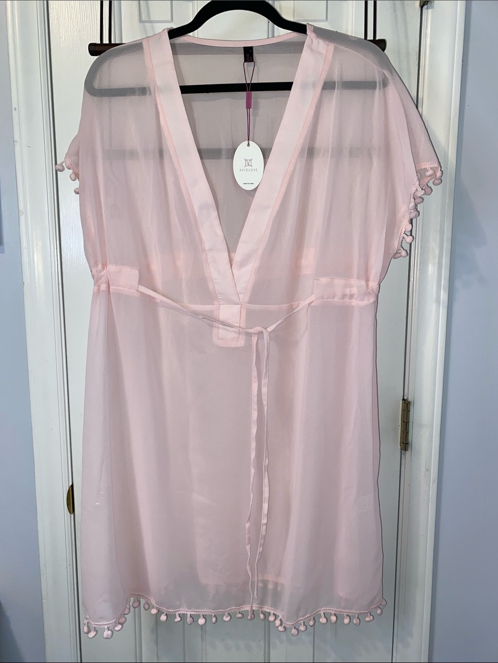 NWT Avidlove bathing suit coverup, pink, sz. M